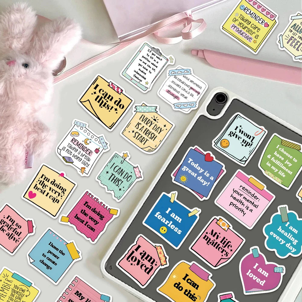 50 DIY Waterproof Quote Stickers