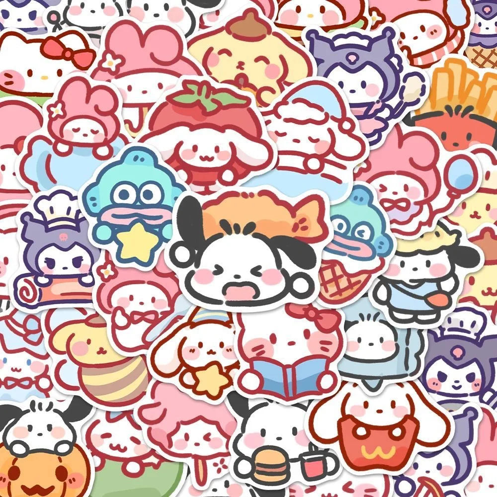 100 Cartoon Sanrio Stickers