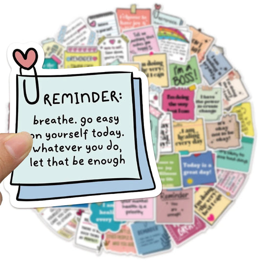 50 DIY Waterproof Quote Stickers